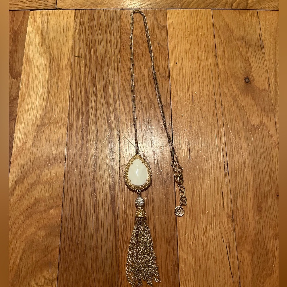 Lilly Pulitzer Long Pendant Necklace in White